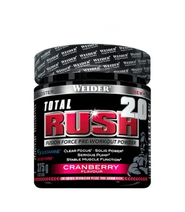 Weider Total Rush 2.0 Cranberry fórmula avanzada para potenciar tu entrenamiento