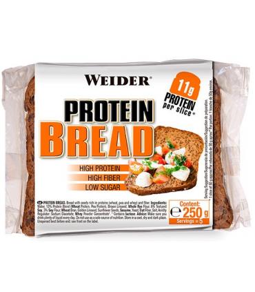 Pan proteico Weider rico en fibra y bajo en calorías e hidratos