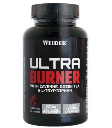 Weider Ultra Burner Quema grasas termogénico con Cafeína y L-Carnitina 120 cápsulas