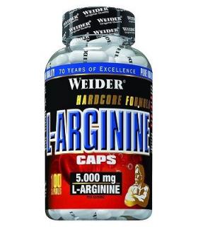 Weider L-Arginine Aminoácido para aumentar masa muscular 100 cápsulas