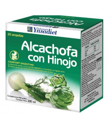 Alcachofa con Hinojo de Ynsadiet confort digestivo en 20 ampollas