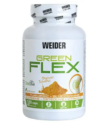 Green Flex Weider Protección articular huesos y cartílagos vegano 120 cápsulas