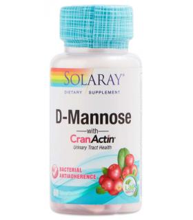 Solaray D-Mannose CranActin infección de orina y cistitis 60 cápsulas