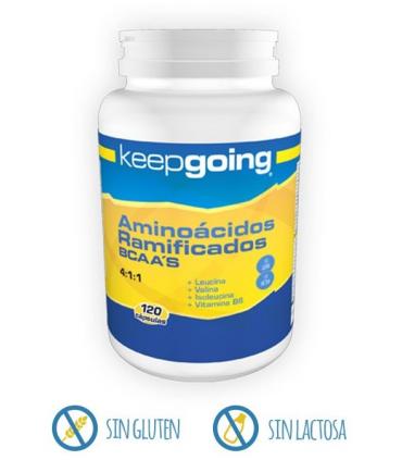 Keepgoing Aminoácidos BCAAs recuperación muscular 120 cápsulas