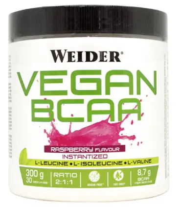 Weider Vegan BCAA aminoácidos veganos para aumento muscular 300gr