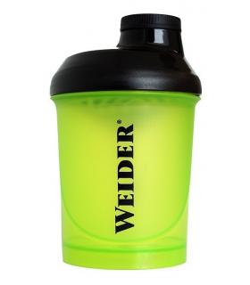 Mezclador Weider verde para batir suplementos en polvo