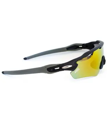 Lateral gafas running grises y negras