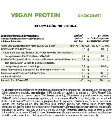 ingredientes Weider vegan protein
