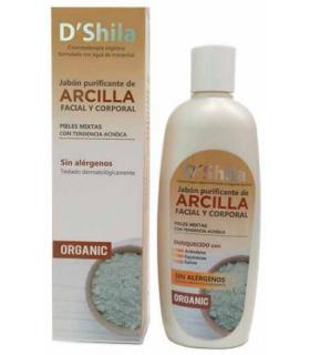 D'Shila jabón de arcilla purificante facial y corporal 250ml