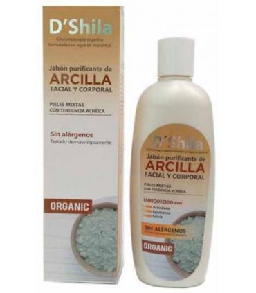 D'Shila jabón de arcilla purificante facial y corporal 250ml