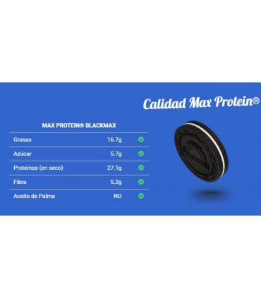 Información nutricional black max protein cookies and cream