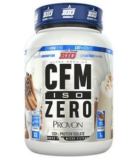 Bote de proteína Big Supplements Iso CFM Zero sabor leche con canela 1KG