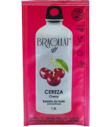 Bragulat sobre para el agua sabor Cereza con fruta natural