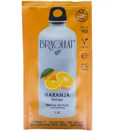 Bragulat sobre para el agua sabor Naranja con fruta natural