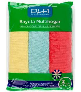 Bayetas microfibra multihogas pack 3 unidades Pla