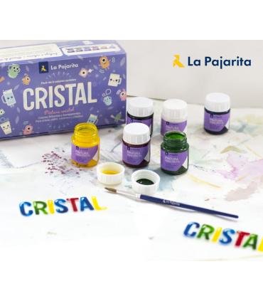 La Pajarita Kit Pintura para cristal surtido de 6 colores
