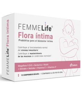 FemmeLife Flora íntima probiótico en 15 comprimidos
