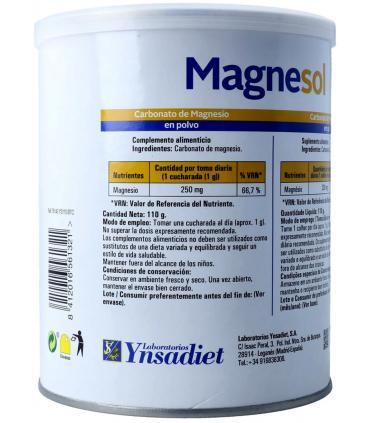 Carbonato de Magnesio en polvo Magnesol de Hijas del Sol bote de 110gr