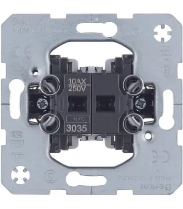 Mecanismo doble interruptor 10A Hager Berker 3035