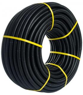 Tubo corrugado eléctrico flexible (macarrón) PVC negro