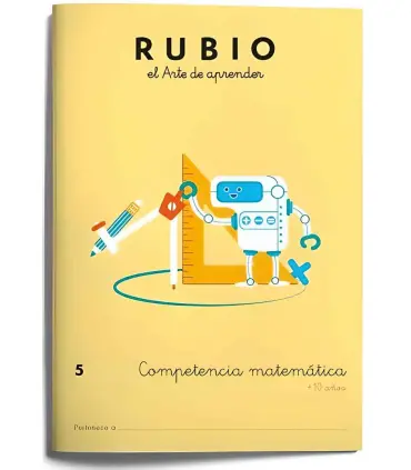 Cuaderno Rubio matemáticas 5 Competencia 44 páginas