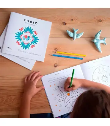 3 cuadernos Rubio para colorear en pack de Mándalas educativos