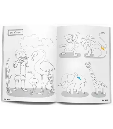 2 cuadernos Rubio para colorear en pack