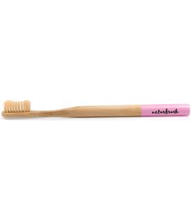 Natur brush cepillo de dientes bambú adulto rosa