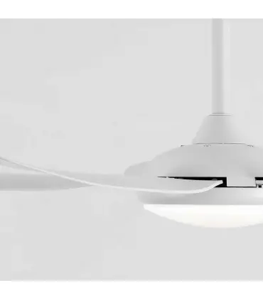 Ventilador de techo blanco silencioso motor de bajo consumo con luz Sulion Denim
