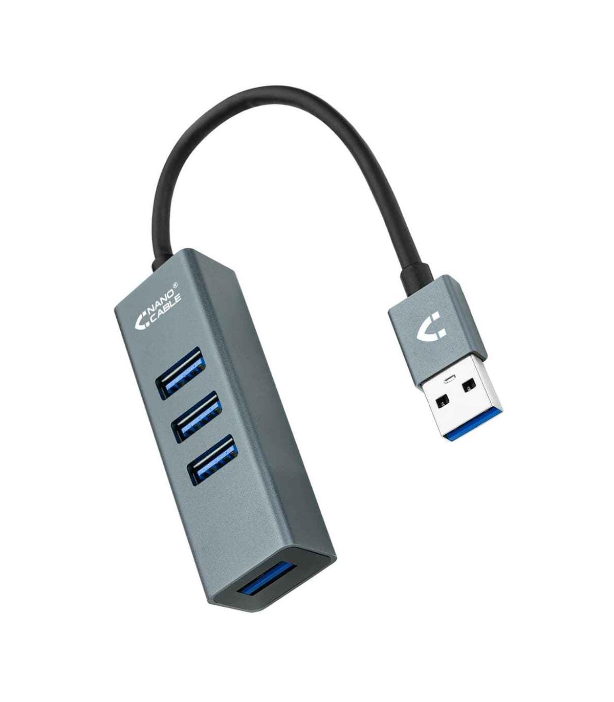 Hub USB 3.0 de 4 Puertos - Ladrón USB Tipo-A a 1x USB-C y 3x USB-A - Hub  Comercial USB de Metal - USB 3.2 Gen 1 SuperSpeed de 5Gbps - Autoalimentado  
