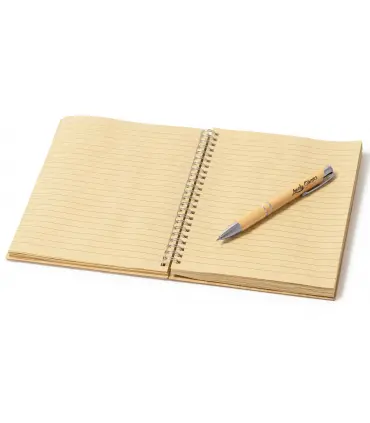 Libreta y bolígrafo de bambú natural - Nunca pierdas tu esencia, es la más valiosa