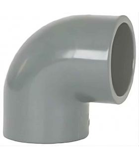 Codo 90º encolar PVC gris presión serie lisa hembra - hembra