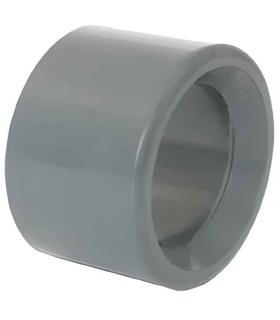 Reducción PVC casquillo presión para encolar gris serie lisa