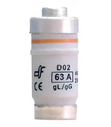 Base portafusible neozed D02 63a con tapón roscado, fusible y protector