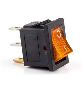 Interruptor basculante naranja para eléctronica 12V 15A 19x14mm