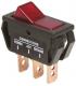 Interruptor basculante rojo rectangular electrónica 12V 20A luz led