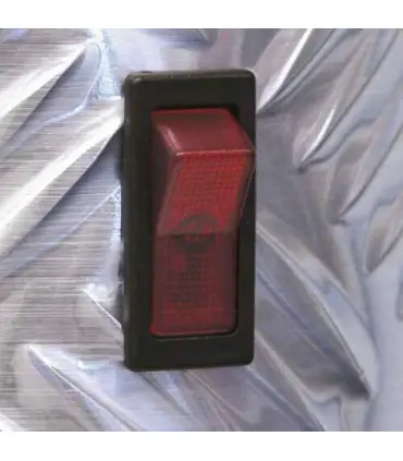 Interruptor basculante rojo rectangular electrónica 12V 20A luz led