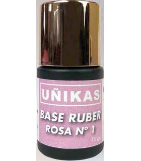 Uñikas Esmalte Base Rubber Rosa para Uñas Postizas 10gr